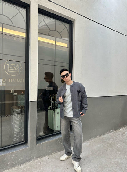 체인2호 / 아미 하트 로고 니트 가디건