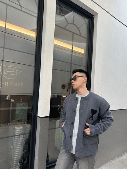 체인2호 / 아미 하트 로고 니트 가디건