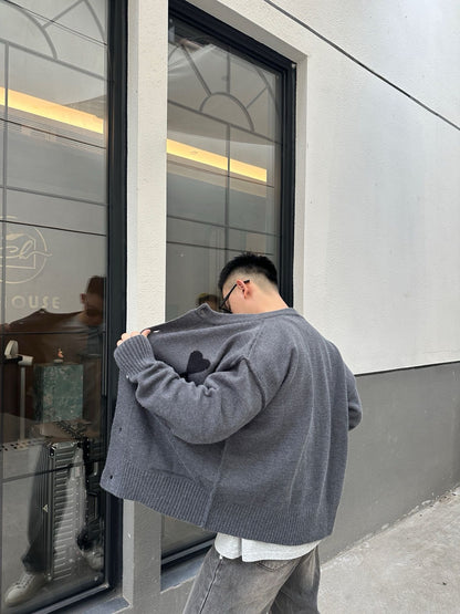 체인2호 / 아미 하트 로고 니트 가디건