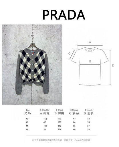 체인2호 / 프라다 라운드넥 니트 가디건