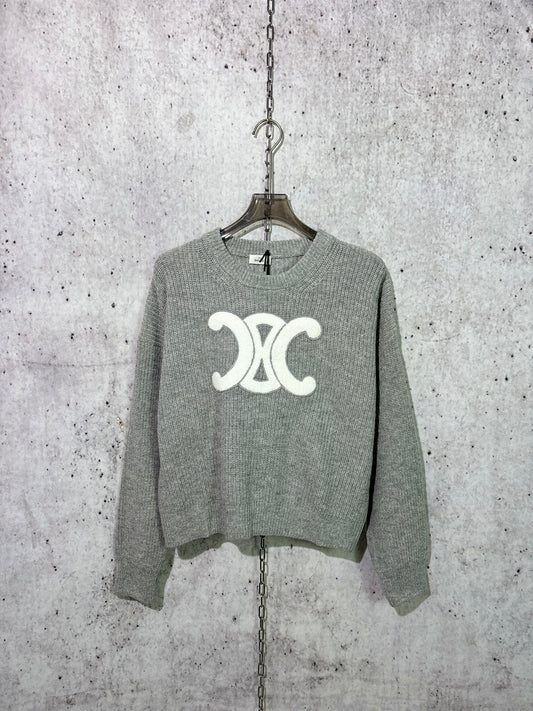 체인2호 / 셀린느 라운드넥 니트 그레이