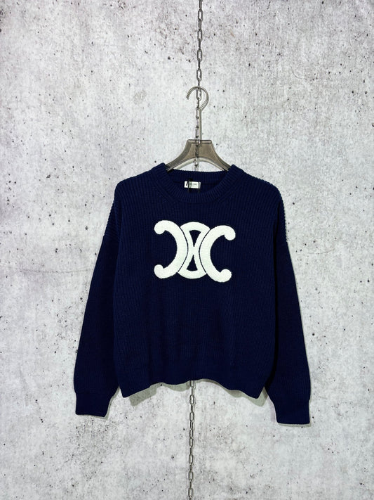 체인2호 / 셀린느 라운드넥 니트 네이비