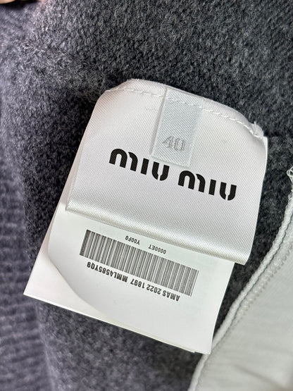 체인2호 / 미우미우 V넥 니트 그레이