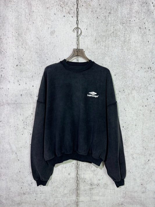 체인2호 / 발렌시아가 라운드 긴팔 맨투맨 그레이