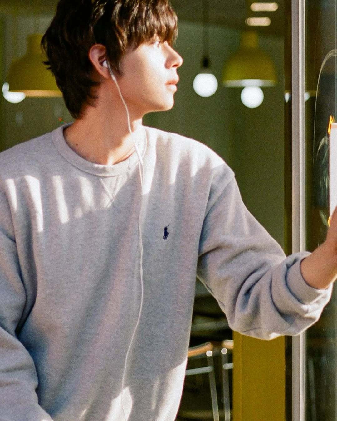 체인2호 / 폴로 로고 자수 단색 라운드 맨투맨